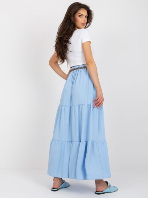 Spódnica maxi z falbaną letnia jasnoniebieska Italy Moda Spódnica maxi z falbaną letnia jasnoniebieska Italy Moda