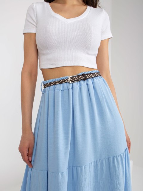 Spódnica maxi z falbaną letnia jasnoniebieska Italy Moda Spódnica maxi z falbaną letnia jasnoniebieska Italy Moda