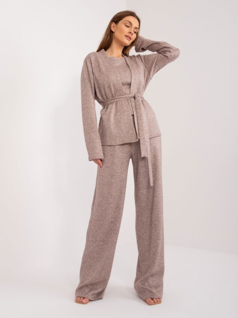 Komplet LK-KMPL-509546.02 ciemny bezowy L/XL Komplet LK-KMPL-509546.02 ciemny bezowy L/XL
