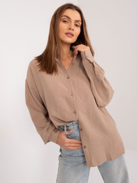 Koszula FA-KS-9152.30 ciemny bezowy S/M Koszula FA-KS-9152.30 ciemny bezowy S/M