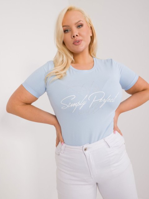 T-shirt bluzka damska plus sieze jasny niebieski T-shirt bluzka damska plus sieze jasny niebieski