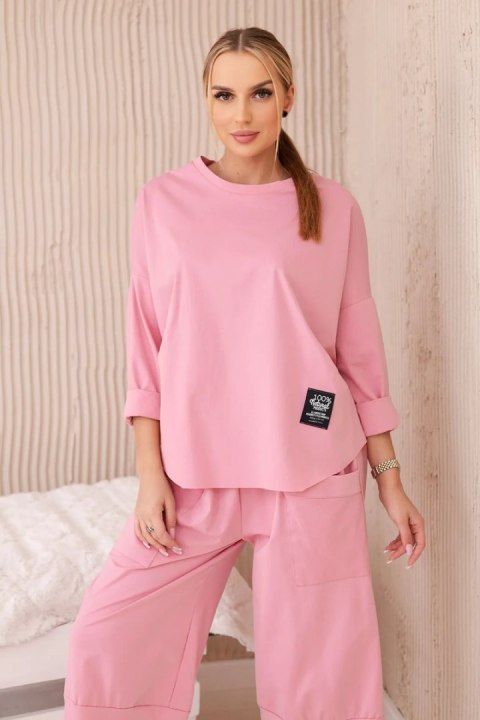 Komplet new punto bluza + spodnie ciemny pudrowy róż Komplet new punto bluza + spodnie ciemny pudrowy róż
