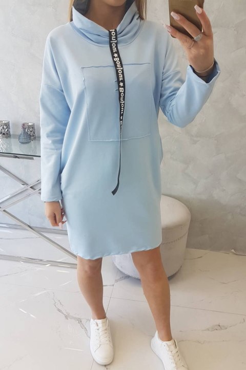 Sukienka z krawatem błękitna Sukienka z krawatem błękitna