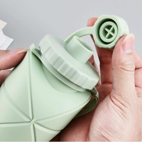 BUTELKA NA WODĘ BIDON mały składany silikonowy 600ml BD11ZIE