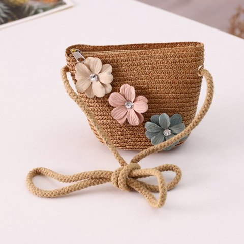 ZESTAW torebka i kapelusz 52cm dla dziewczynki słomiane BOHO KWIATY CZ38 ZESTAW torebka i kapelusz 52cm dla dziewczynki słomiane BOHO KWIATY CZ38