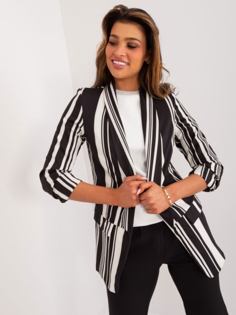 Marynarka w paski czarna żakiet elegancki 2XL Marynarka w paski czarna żakiet elegancki 2XL