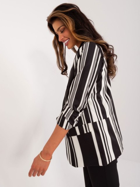 Marynarka w paski czarna żakiet elegancki 2XL Marynarka w paski czarna żakiet elegancki 2XL