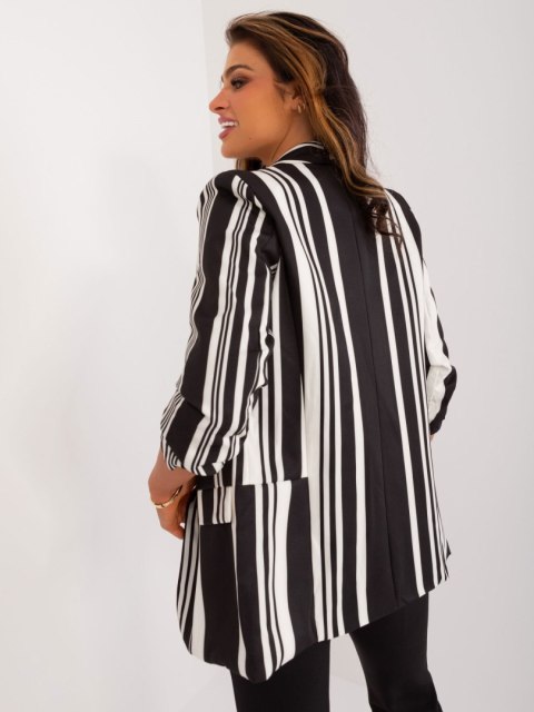 Marynarka w paski czarna żakiet elegancki 2XL Marynarka w paski czarna żakiet elegancki 2XL