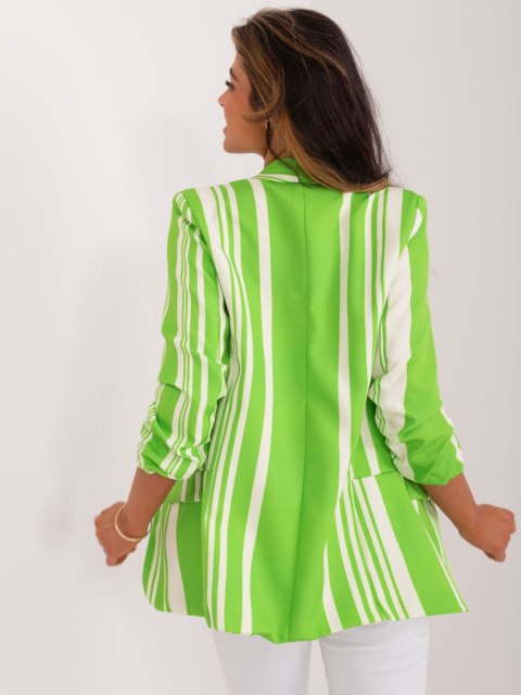 Marynarka w paski zielona żakiet elegancki S Marynarka w paski zielona żakiet elegancki S