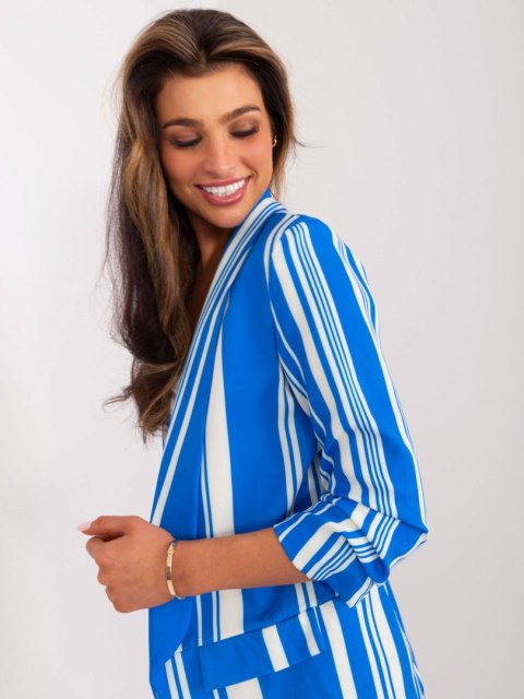 Marynarka w paski niebieska żakiet elegancki 2XL Marynarka w paski niebieska żakiet elegancki 2XL