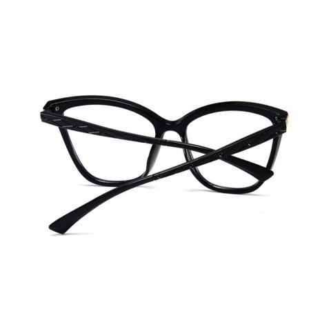 OKULARY Plastikowe "Zerówki" KOCIE OKO Czarne OK274 OKULARY Plastikowe "Zerówki" KOCIE OKO Czarne OK274