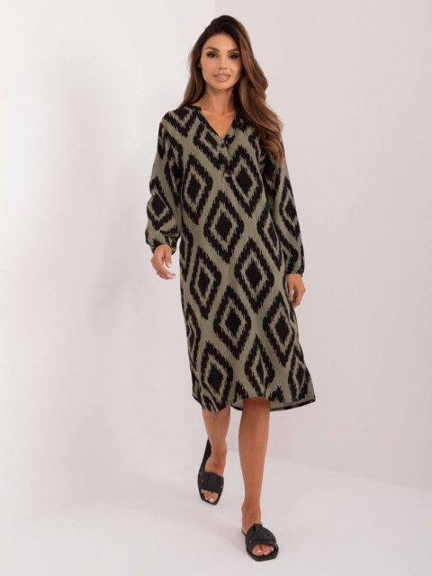Sukienka D73771M30427B khaki S Sukienka D73771M30427B khaki S