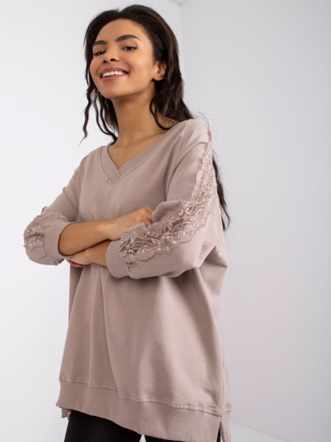 Bluzka RV-BZ-7557.01 ciemny bezowy L/XL Bluzka RV-BZ-7557.01 ciemny bezowy L/XL