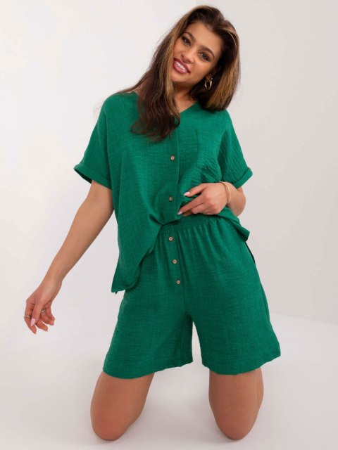Komplet letni damki szorty i bluzka oversize szary Komplet letni damki szorty i bluzka oversize szary