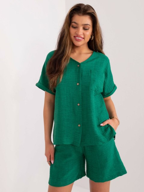 Komplet letni damki szorty i bluzka oversize szary Komplet letni damki szorty i bluzka oversize szary