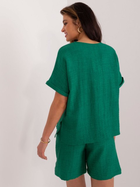 Komplet letni damki szorty i bluzka oversize szary Komplet letni damki szorty i bluzka oversize szary