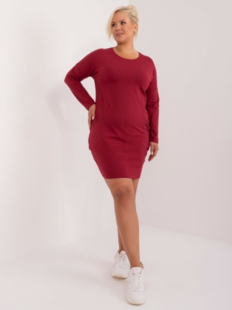 Tunika sukienka casoulowa bordowa plus size Tunika sukienka casoulowa bordowa plus size