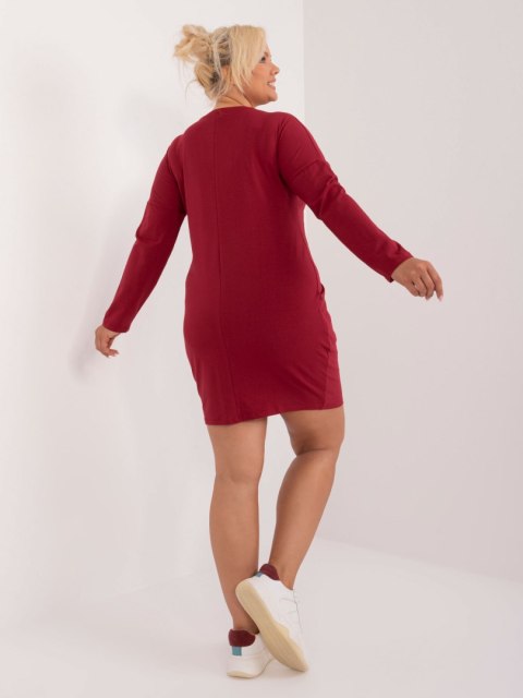 Tunika sukienka casoulowa bordowa plus size Tunika sukienka casoulowa bordowa plus size