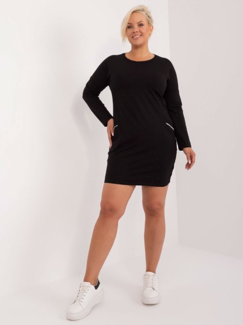 Tunika sukienka casoulowa czarna plus size Tunika sukienka casoulowa czarna plus size