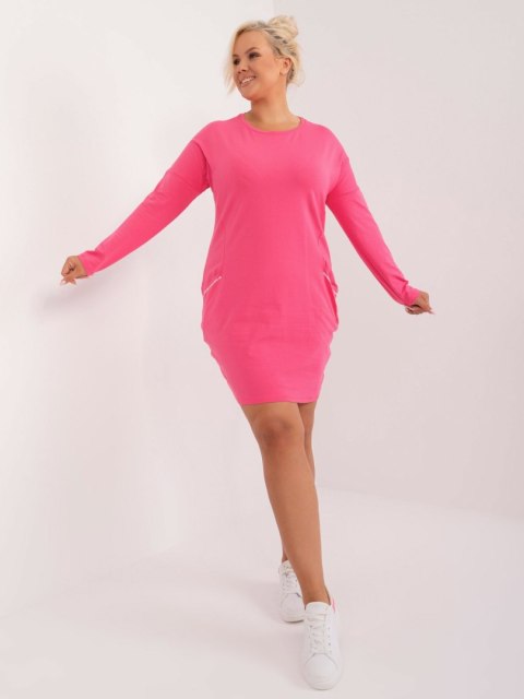Tunika sukienka casoulowa różowy plus size Tunika sukienka casoulowa różowy plus size