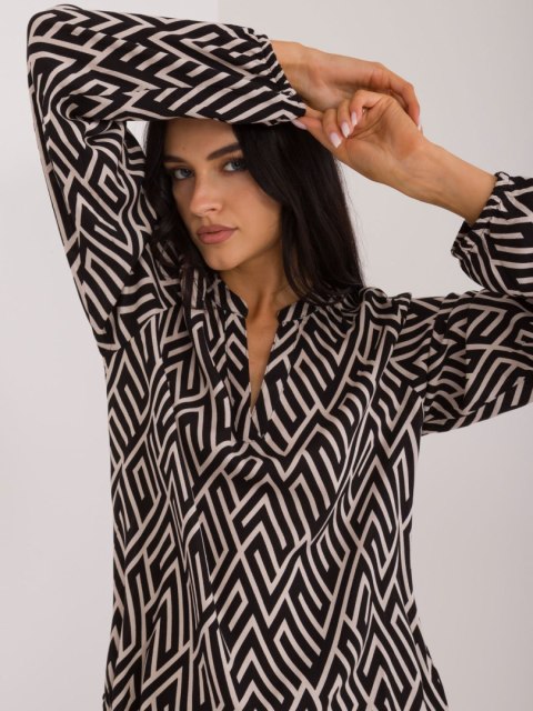 Bluzka D73771M11186B czarno-beżowy XXL Bluzka D73771M11186B czarno-beżowy XXL