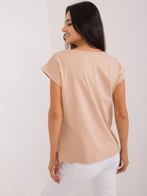 T-shirt RV-TS-4833.41X camelowy S