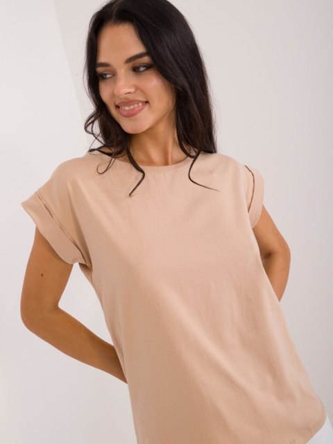 T-shirt RV-TS-4833.41X camelowy S