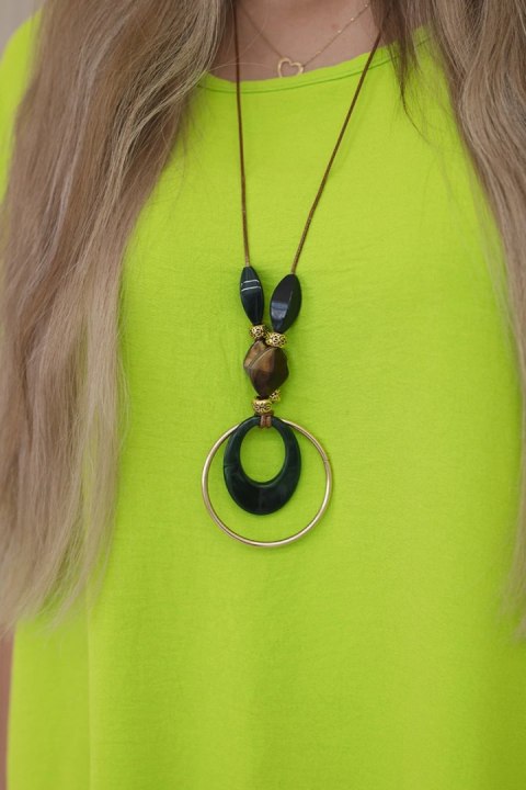 Bluzka oversize z wisiorkiem kiwi, krótki rękaw Bluzka oversize z wisiorkiem kiwi, krótki rękaw