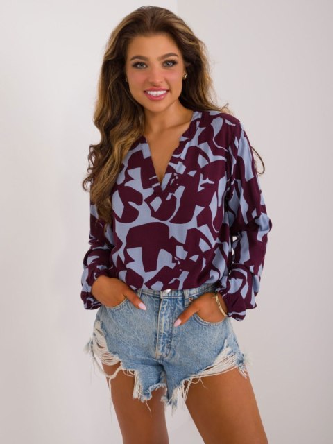 Bluzka D73771M11186A bordowy S Bluzka D73771M11186A bordowy S