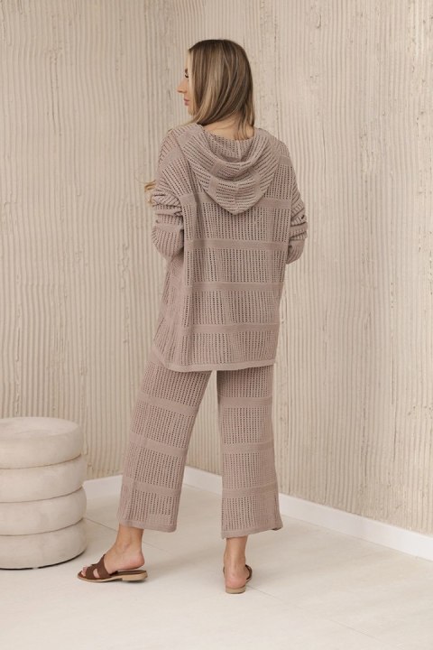 Komplet plażowy Rayon fango, ażurowa spodnie i bluzka Komplet plażowy Rayon fango, ażurowa spodnie i bluzka