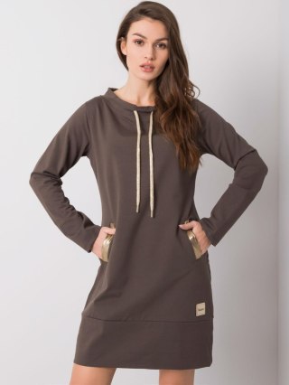 Sukienka RV-SK-6067.15X ciemny khaki S/M