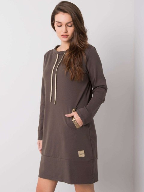 Sukienka RV-SK-6067.15X ciemny khaki S/M Sukienka RV-SK-6067.15X ciemny khaki S/M