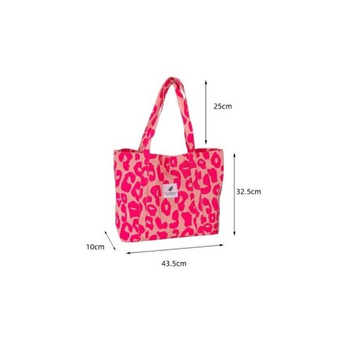 Torba materiałowa duża 58x44x10cm różowa Panterka TP16 Torba materiałowa duża 58x44x10cm różowa Panterka TP16