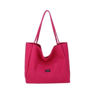 Torba materiałowa minimalistyczna duża fuksjowa TP15F