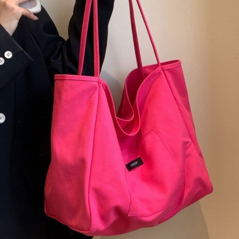 Torba materiałowa minimalistyczna duża fuksjowa TP15F Torba materiałowa minimalistyczna duża fuksjowa TP15F
