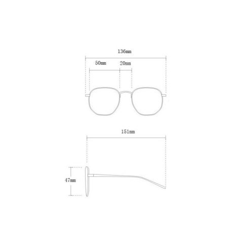 Okulary przeciwsłoneczne Classic zdobienie OK394 Okulary przeciwsłoneczne Classic zdobienie OK394