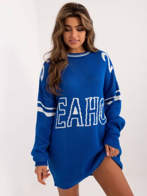 Sweter BA-SW-0558.28 kobaltowy Sweter BA-SW-0558.28 kobaltowy