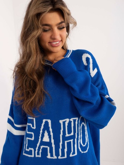 Sweter BA-SW-0558.28 kobaltowy Sweter BA-SW-0558.28 kobaltowy