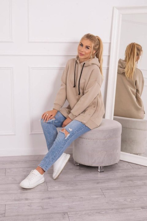 Bluza ocieplana z napami beżowa Bluza ocieplana z napami beżowa