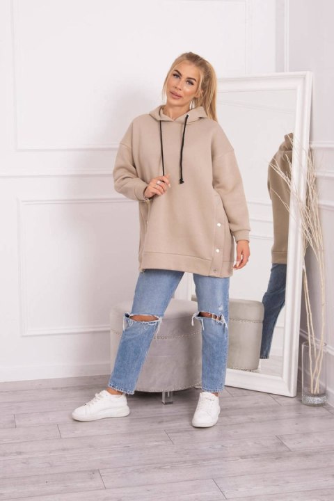Bluza ocieplana z napami beżowa Bluza ocieplana z napami beżowa