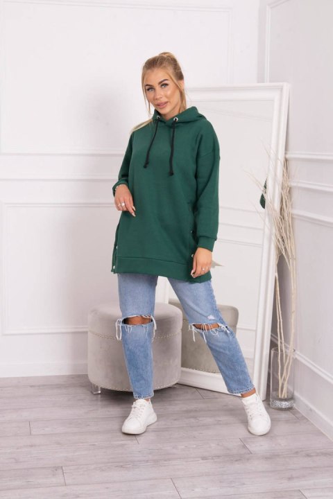 Bluza ocieplana z napami ciemno zielona Bluza ocieplana z napami ciemno zielona