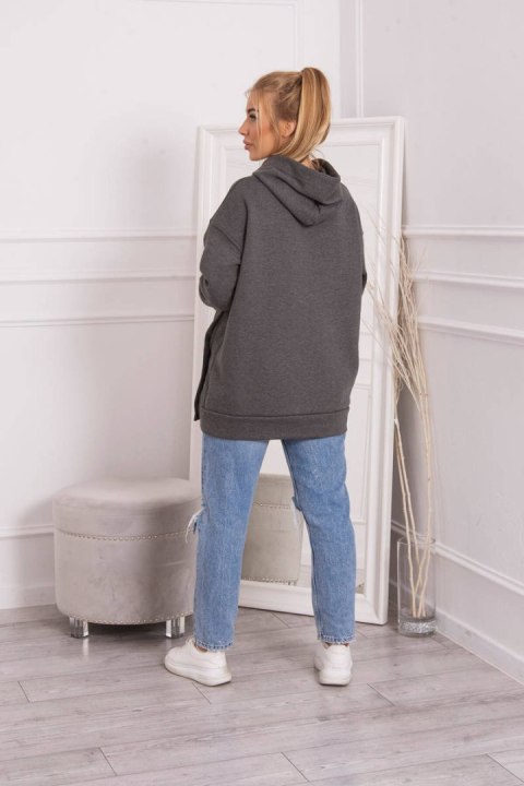 Bluza ocieplana z napami grafitowa Bluza ocieplana z napami grafitowa