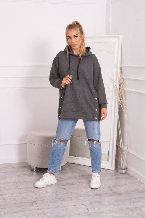 Bluza ocieplana z napami grafitowa Bluza ocieplana z napami grafitowa