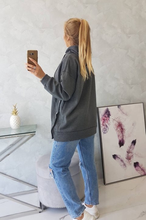 Bluza ocieplana z napami grafitowa Bluza ocieplana z napami grafitowa