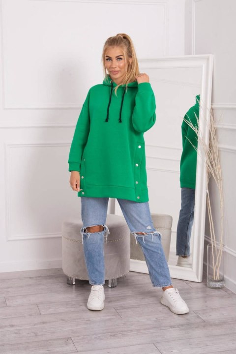 Bluza ocieplana z napami jasno zielona Bluza ocieplana z napami jasno zielona
