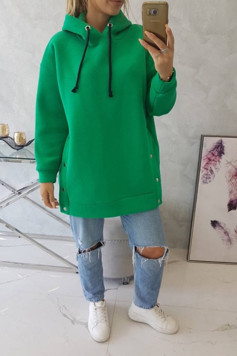 Bluza ocieplana z napami jasno zielona Bluza ocieplana z napami jasno zielona