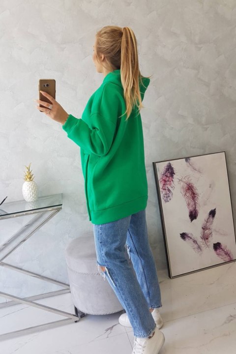 Bluza ocieplana z napami jasno zielona Bluza ocieplana z napami jasno zielona