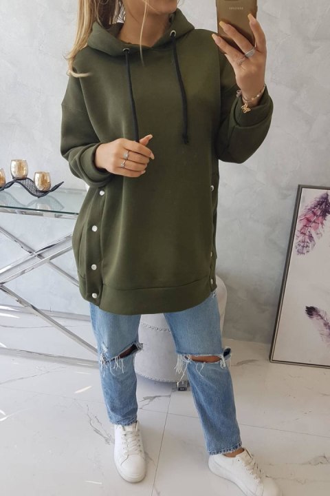 Bluza ocieplana z napami khaki