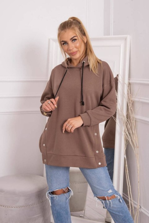 Bluza ocieplana z napami mocca Bluza ocieplana z napami mocca