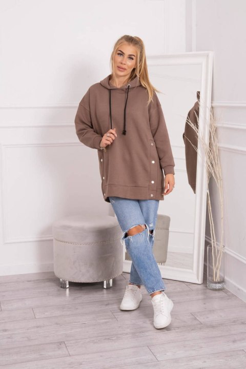 Bluza ocieplana z napami mocca Bluza ocieplana z napami mocca